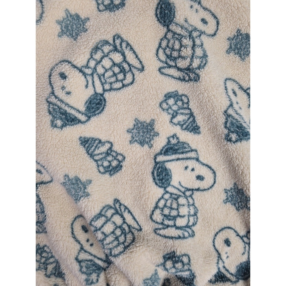 Women's Peanuts Snoopy Sherpa Fleece Pullover Quarter Zip MEDIUM Warm Winter - Picture 8 of 8